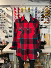 L - Red/Teal Flannel